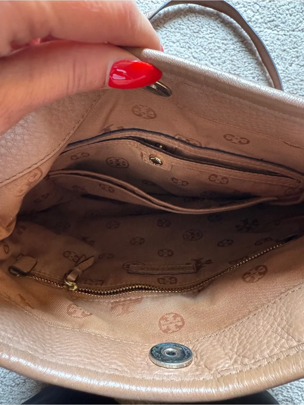 Tory Burch pebbled leather
